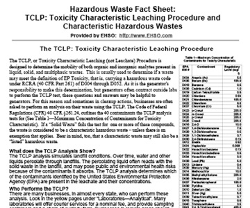 Hazardous Waste Fact Sheet